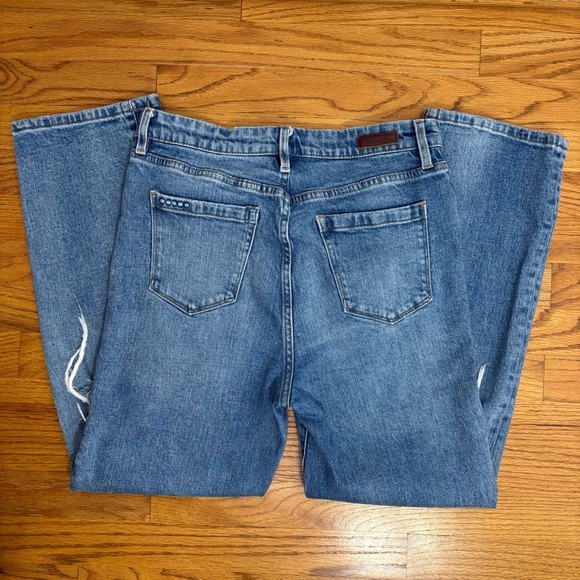 BLANK NYC The Baxter Ribcage Straight Leg High Rise Distressed Denim Jeans 28 6 - Picture 17 of 17